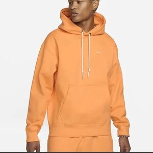 Bright salmon pink/orange thick Nike hoodie NWOT women’s small high visibility